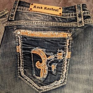 NEW With TAGS ROCK Revival Nancy medium Blue Sz 34 With 34" Inseam ⚜️